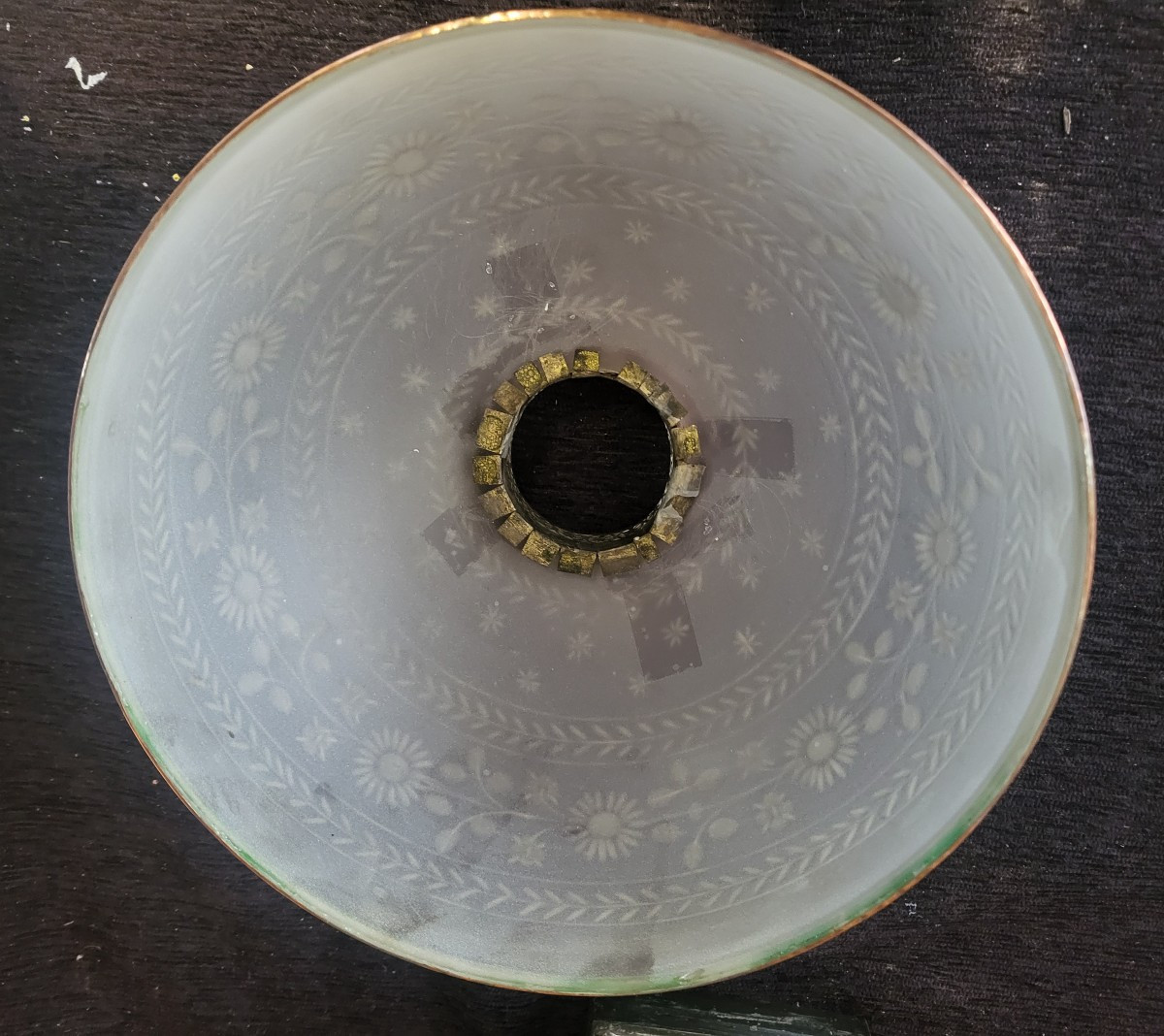 Carcel Lamp And Its Empire Period Glass Shade, H 61cm-photo-4