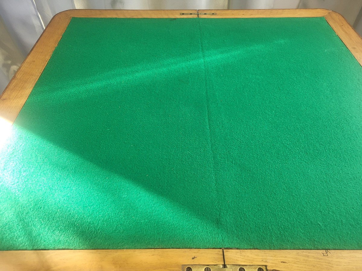 Table a jeu console bois fruitier Louis XV  époque XIXe -photo-6