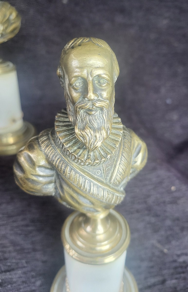 Pair Of Busts Of Henri IV And Sully, 19th Century -photo-1