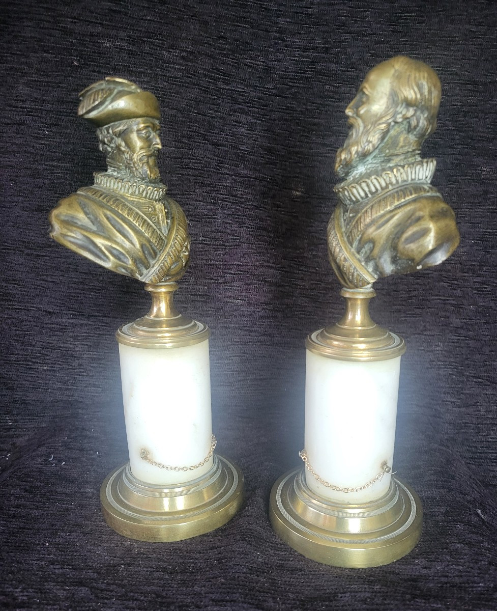 Pair Of Busts Of Henri IV And Sully, 19th Century -photo-5