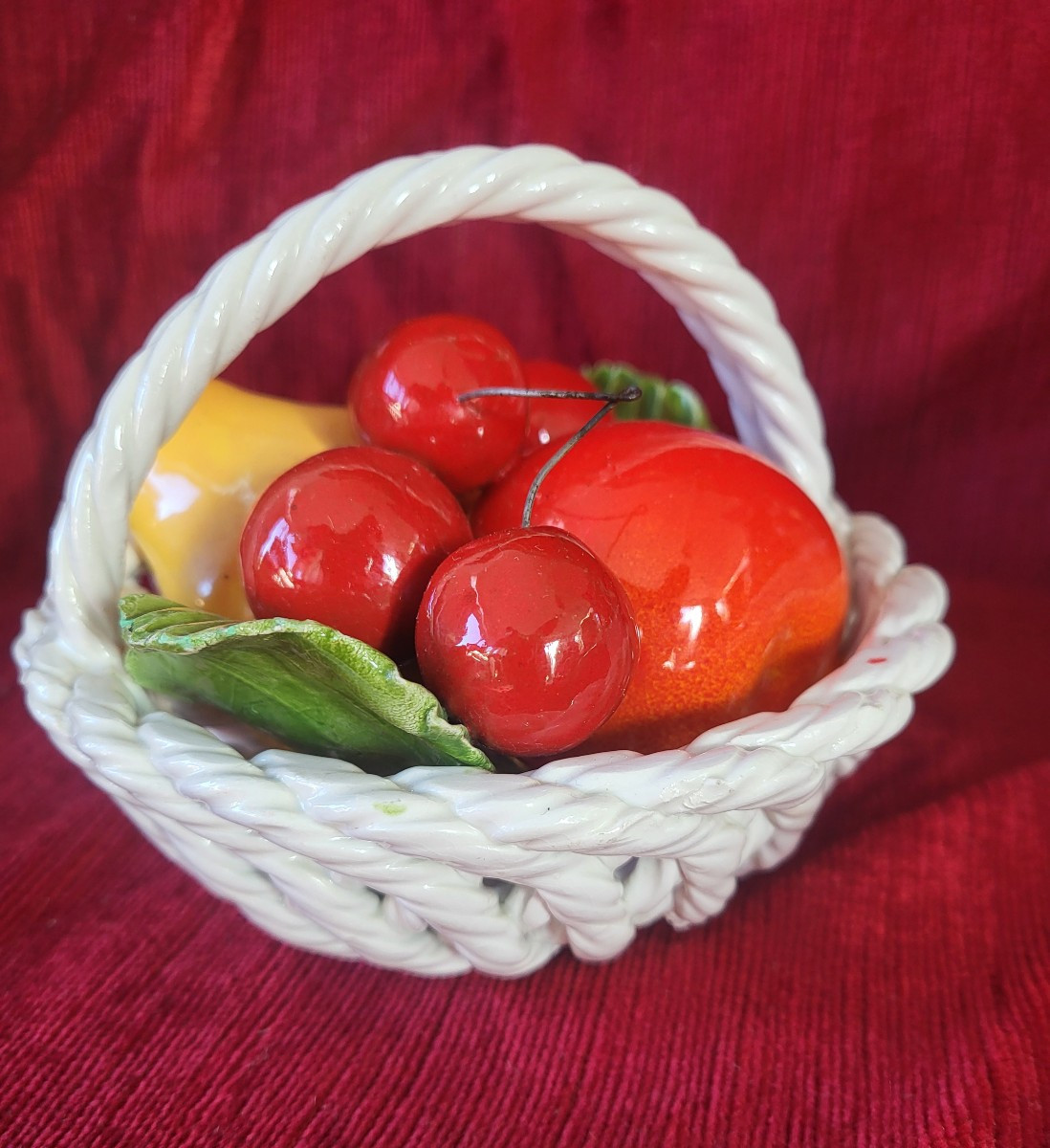 Set Of 5 60s Slipware Fruit Bowls-photo-6