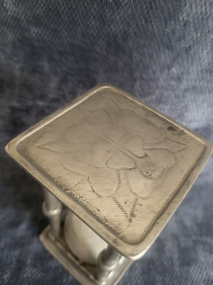 Sablier en étain époque  fin XVIII e H11cm-photo-4