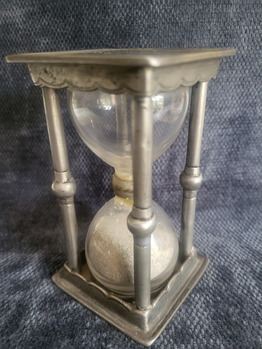 Sablier en étain époque  fin XVIII e H11cm-photo-6