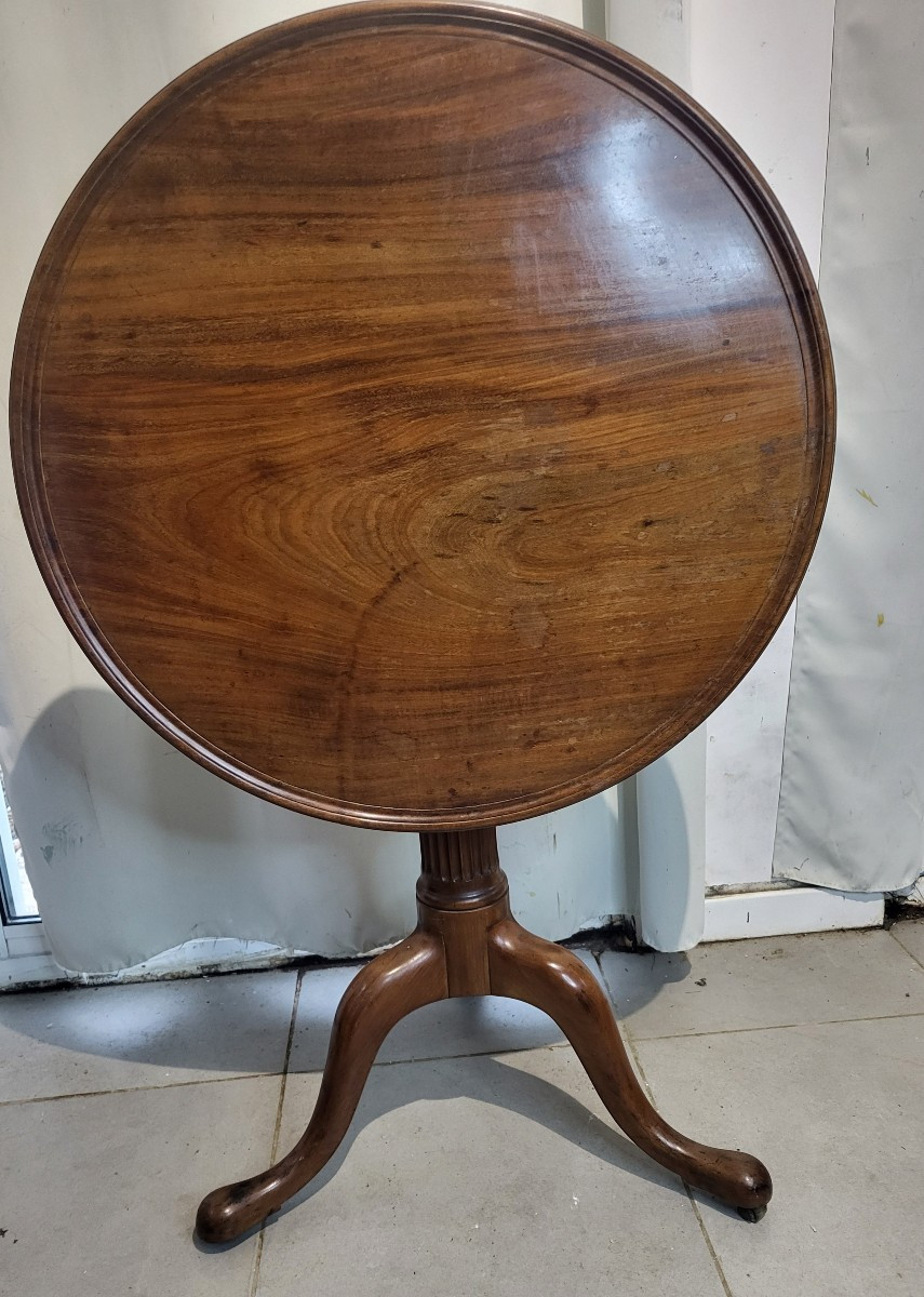 Guéridon  acajou plateau basculant  époque  Restauration XIXe -photo-3