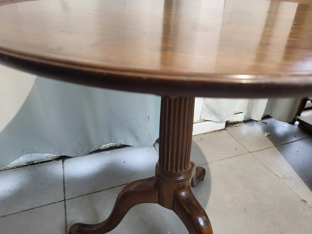 Guéridon  acajou plateau basculant  époque  Restauration XIXe -photo-4