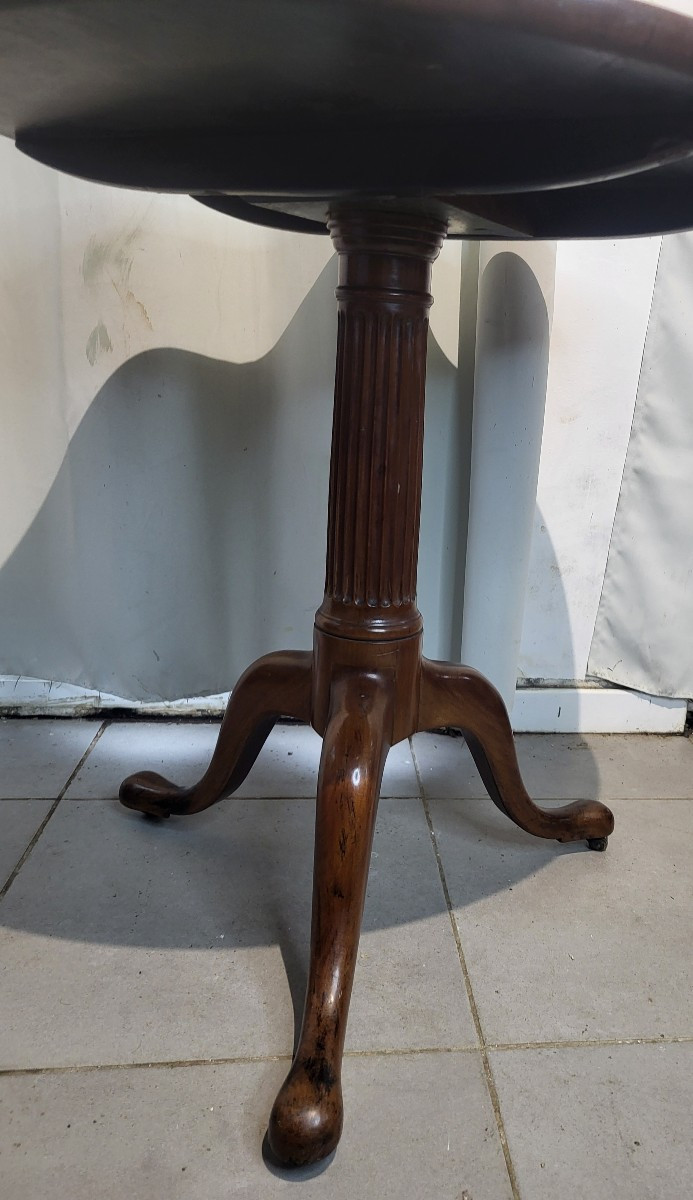 Guéridon  acajou plateau basculant  époque  Restauration XIXe -photo-6