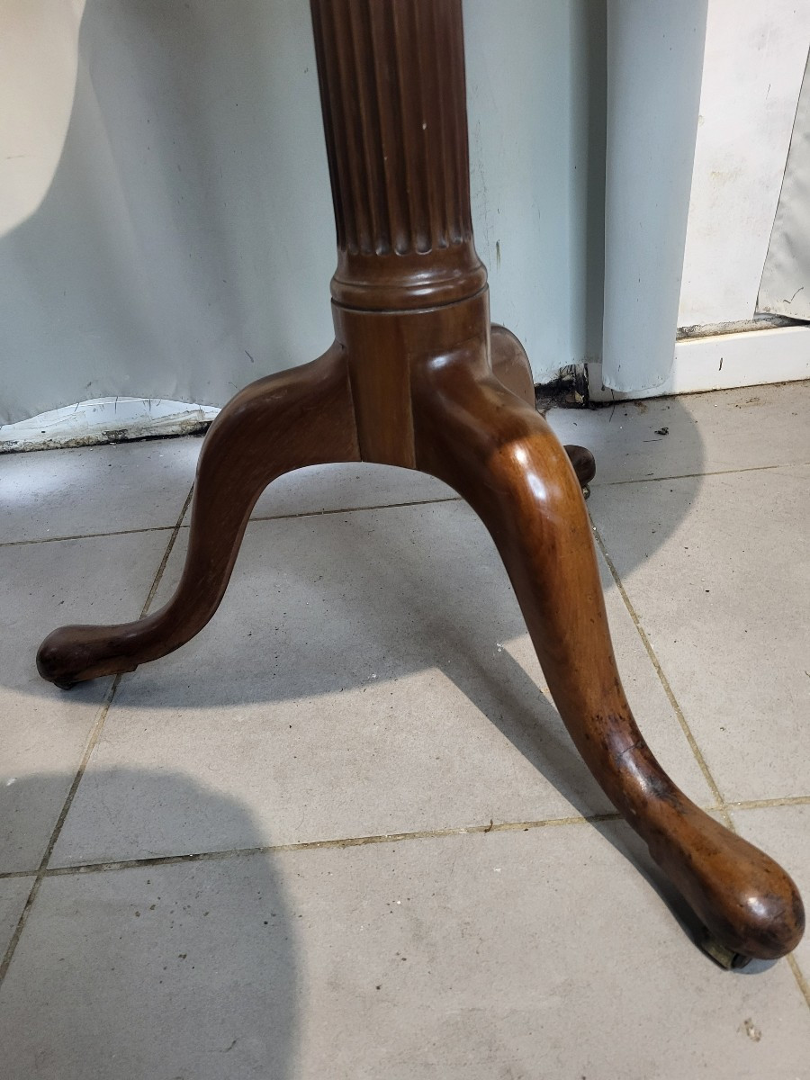 Guéridon  acajou plateau basculant  époque  Restauration XIXe -photo-7