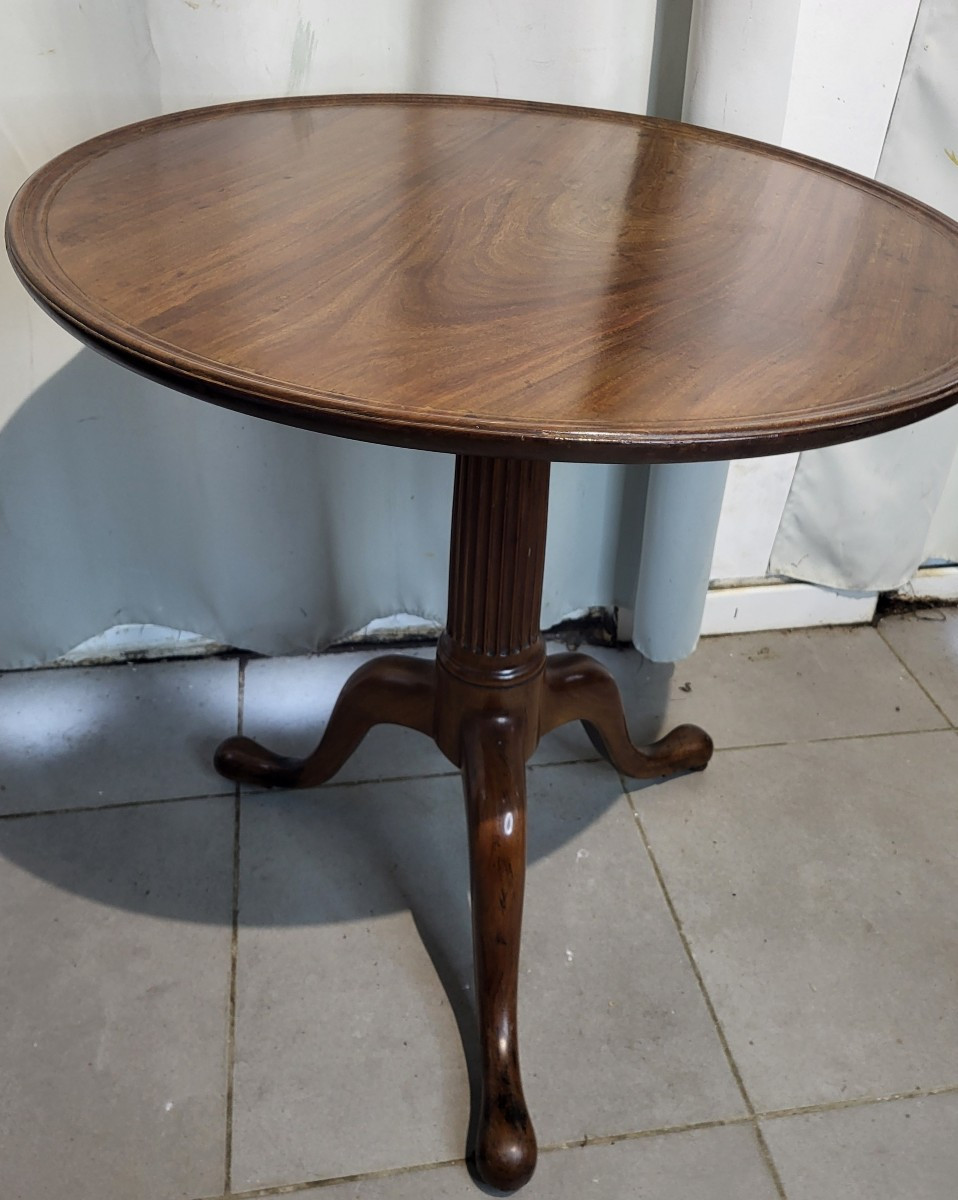 Guéridon  acajou plateau basculant  époque  Restauration XIXe -photo-8