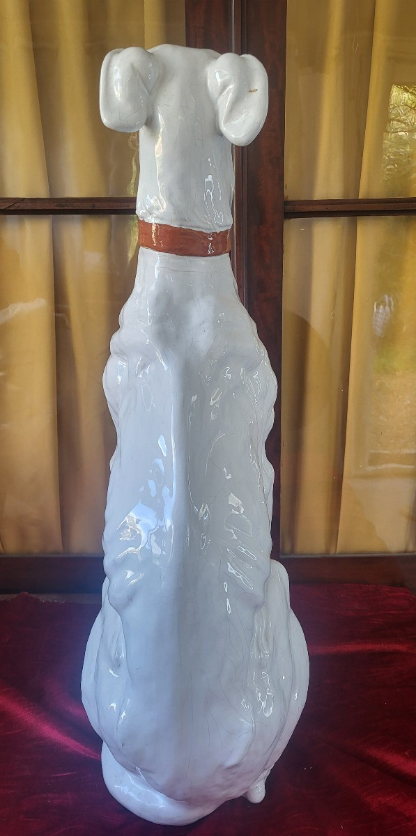 Large Earthenware Dog, 19th Century -photo-2