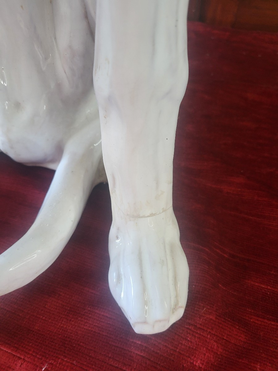 Large Earthenware Dog, 19th Century -photo-6