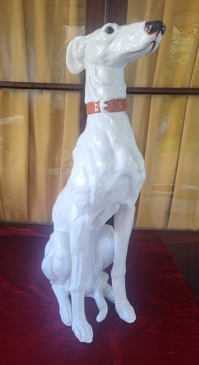 Large Earthenware Dog, 19th Century 