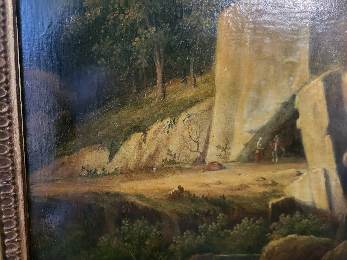 Paysage Suisse h/b signée  Henri Van Assche 1774-1841-photo-2