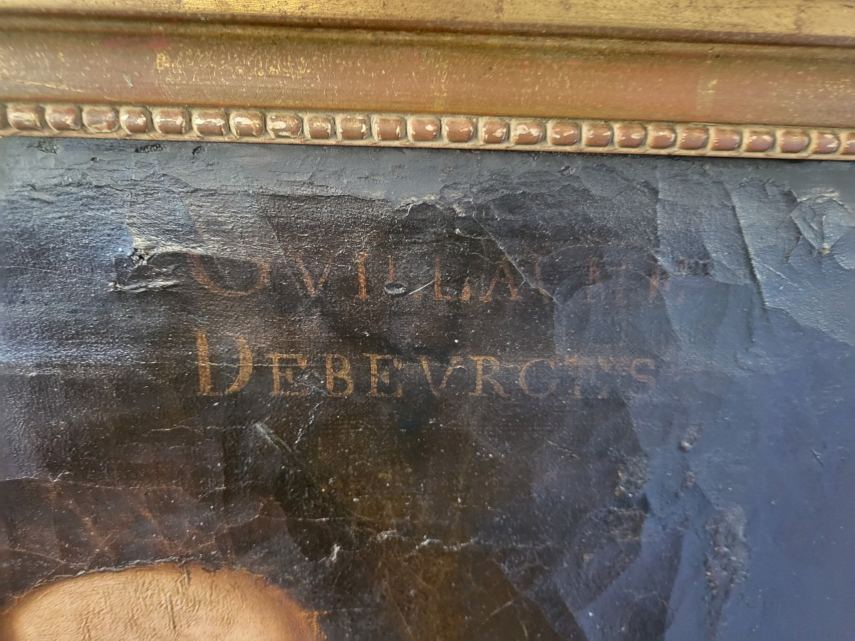 École Française c.1600  Homme à la  fraise h/t -photo-1