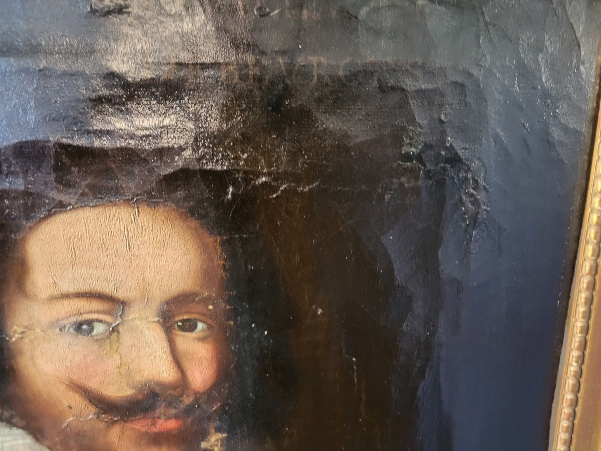 École Française c.1600  Homme à la  fraise h/t -photo-2