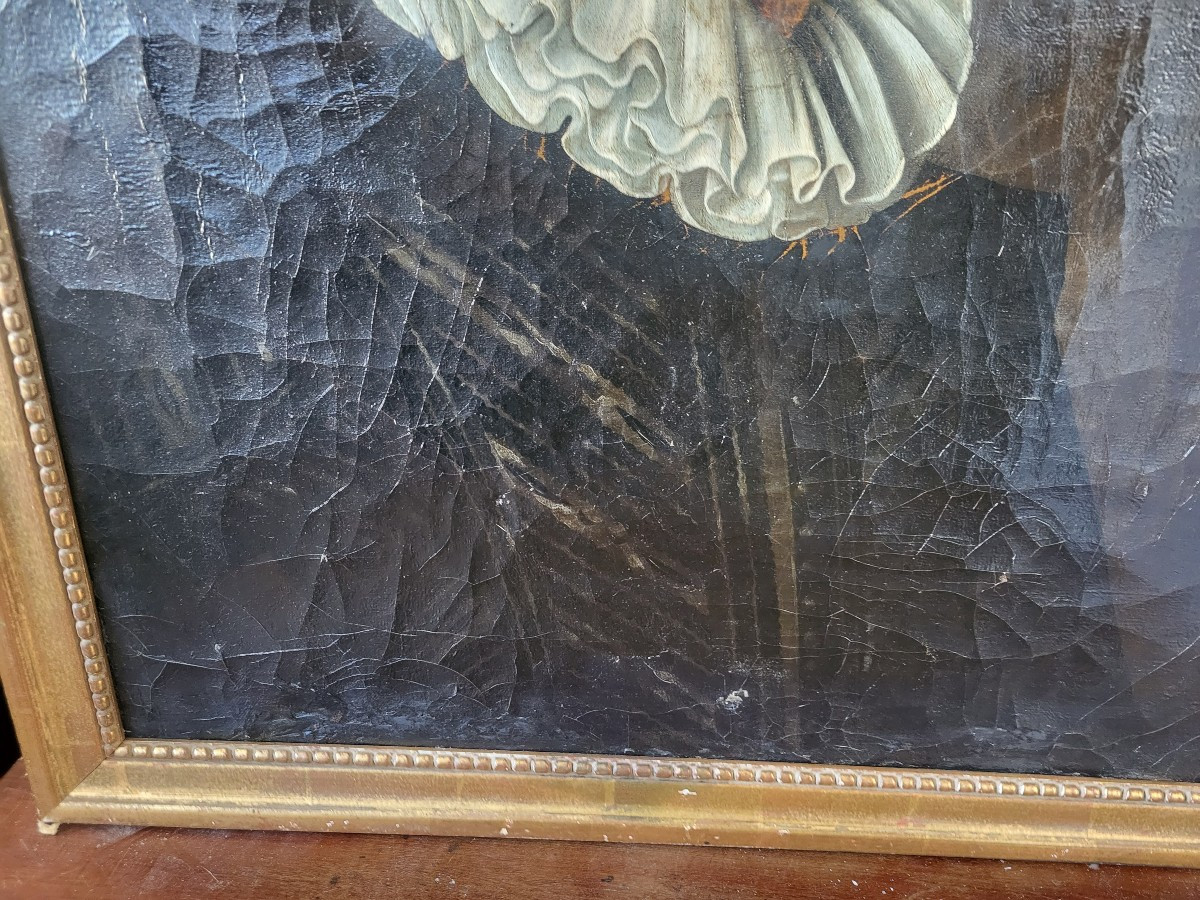 École Française c.1600  Homme à la  fraise h/t -photo-5