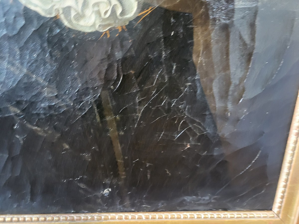 École Française c.1600  Homme à la  fraise h/t -photo-7