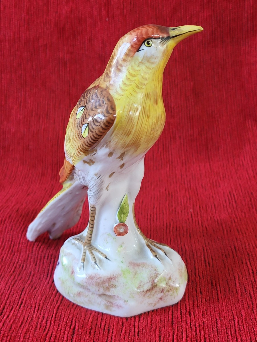Oiseau porcelaine  de Paris manufacture  Locre époque XIXe -photo-2
