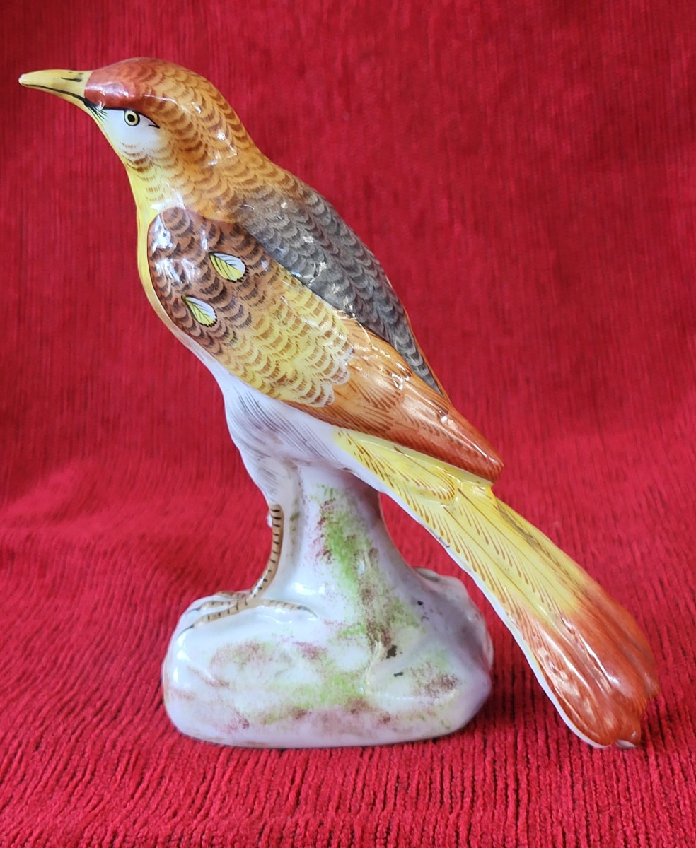 Oiseau porcelaine  de Paris manufacture  Locre époque XIXe -photo-2