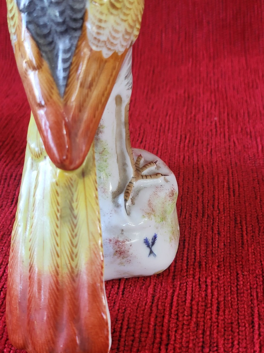 Oiseau porcelaine  de Paris manufacture  Locre époque XIXe -photo-3
