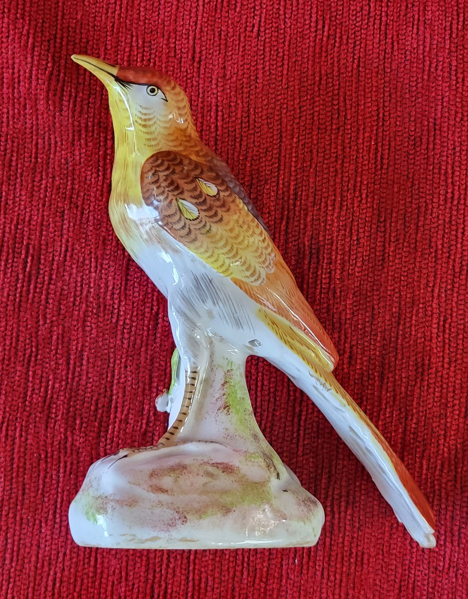 Oiseau porcelaine  de Paris manufacture  Locre époque XIXe -photo-6