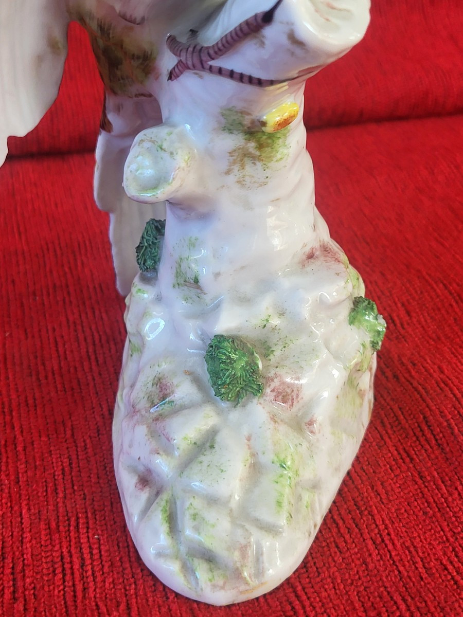 Perroquet  porcelaine de Locre Paris  époque XIXe -photo-1