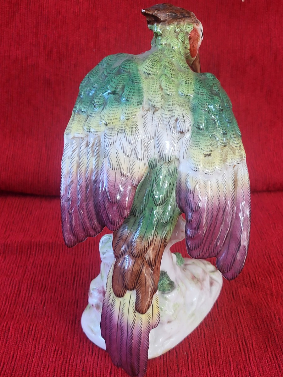 Perroquet  porcelaine de Locre Paris  époque XIXe -photo-2