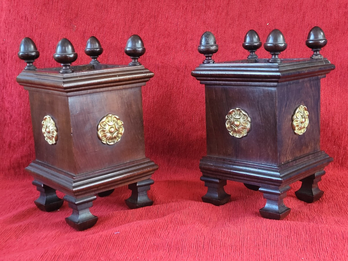 Paire de caisses à fleurs  époque  Louis Philippe XIXe siècle -photo-3