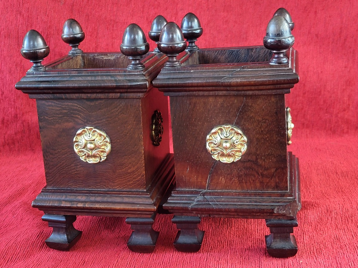 Paire de caisses à fleurs  époque  Louis Philippe XIXe siècle -photo-4