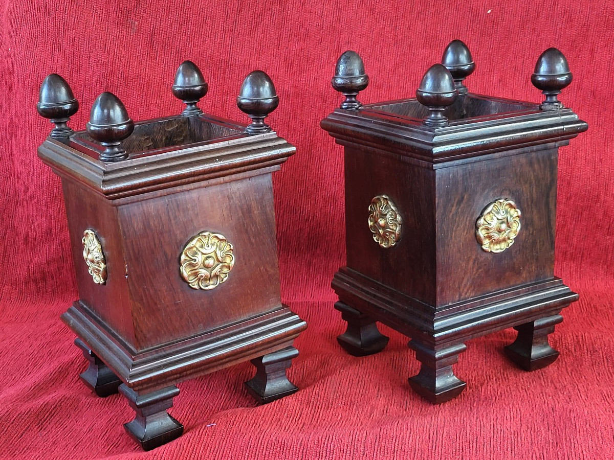 Paire de caisses à fleurs  époque  Louis Philippe XIXe siècle 