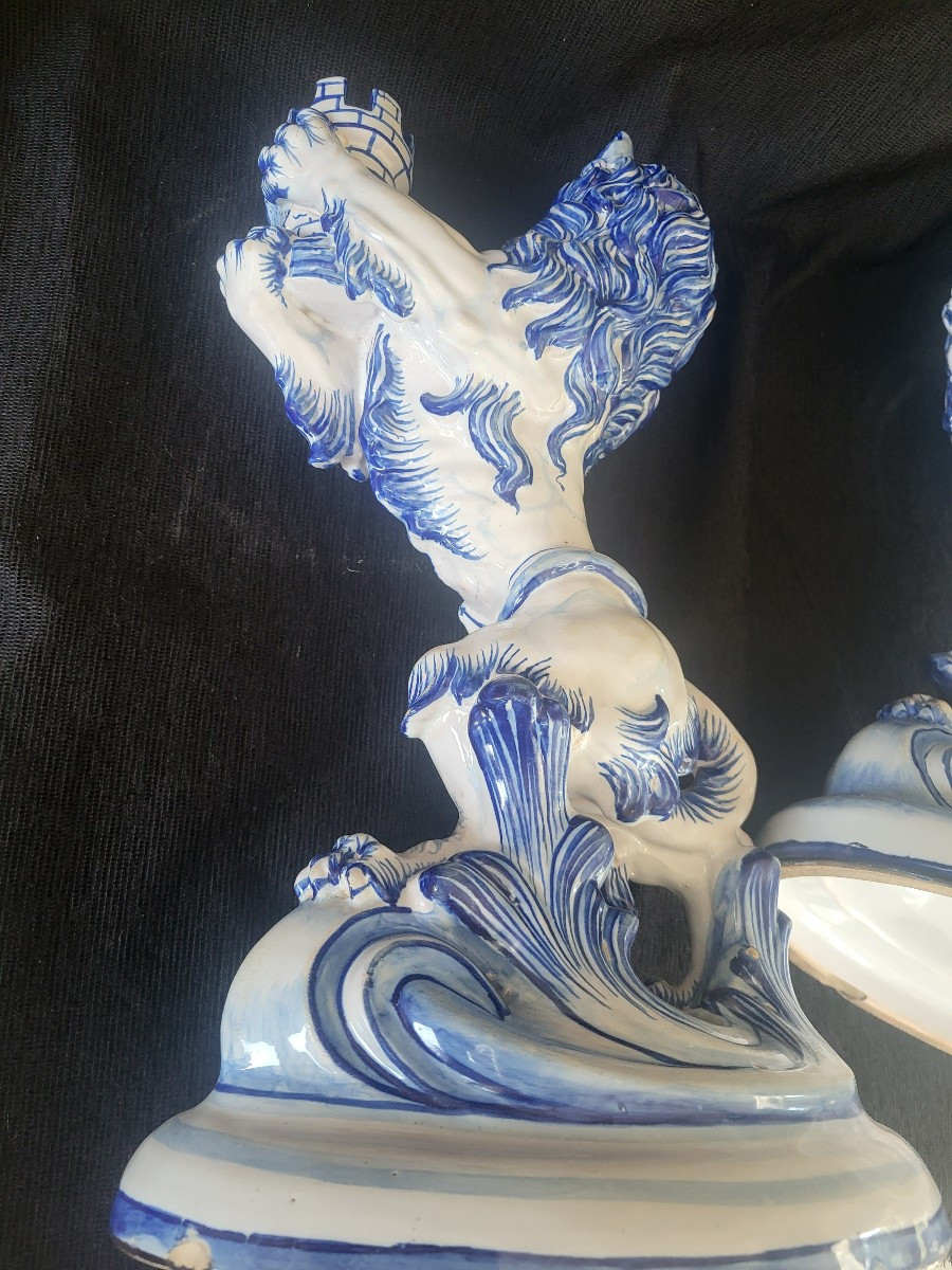 Pair Of Candelabra By émile Gallé And Saint Clément -photo-2