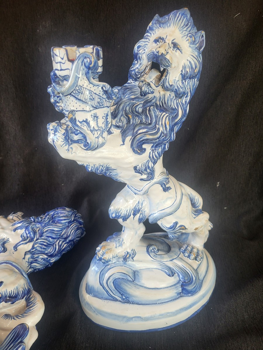 Pair Of Candelabra By émile Gallé And Saint Clément -photo-3