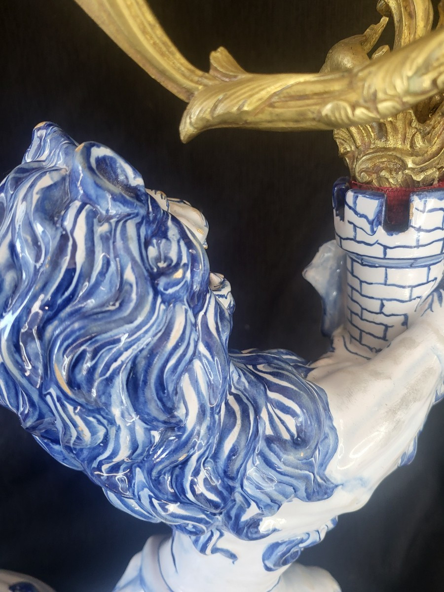 Pair Of Candelabra By émile Gallé And Saint Clément -photo-4