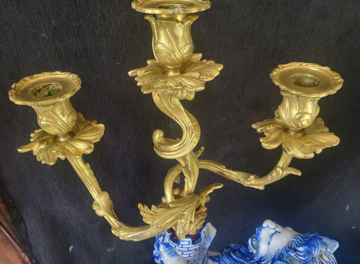 Pair Of Candelabra By émile Gallé And Saint Clément -photo-7