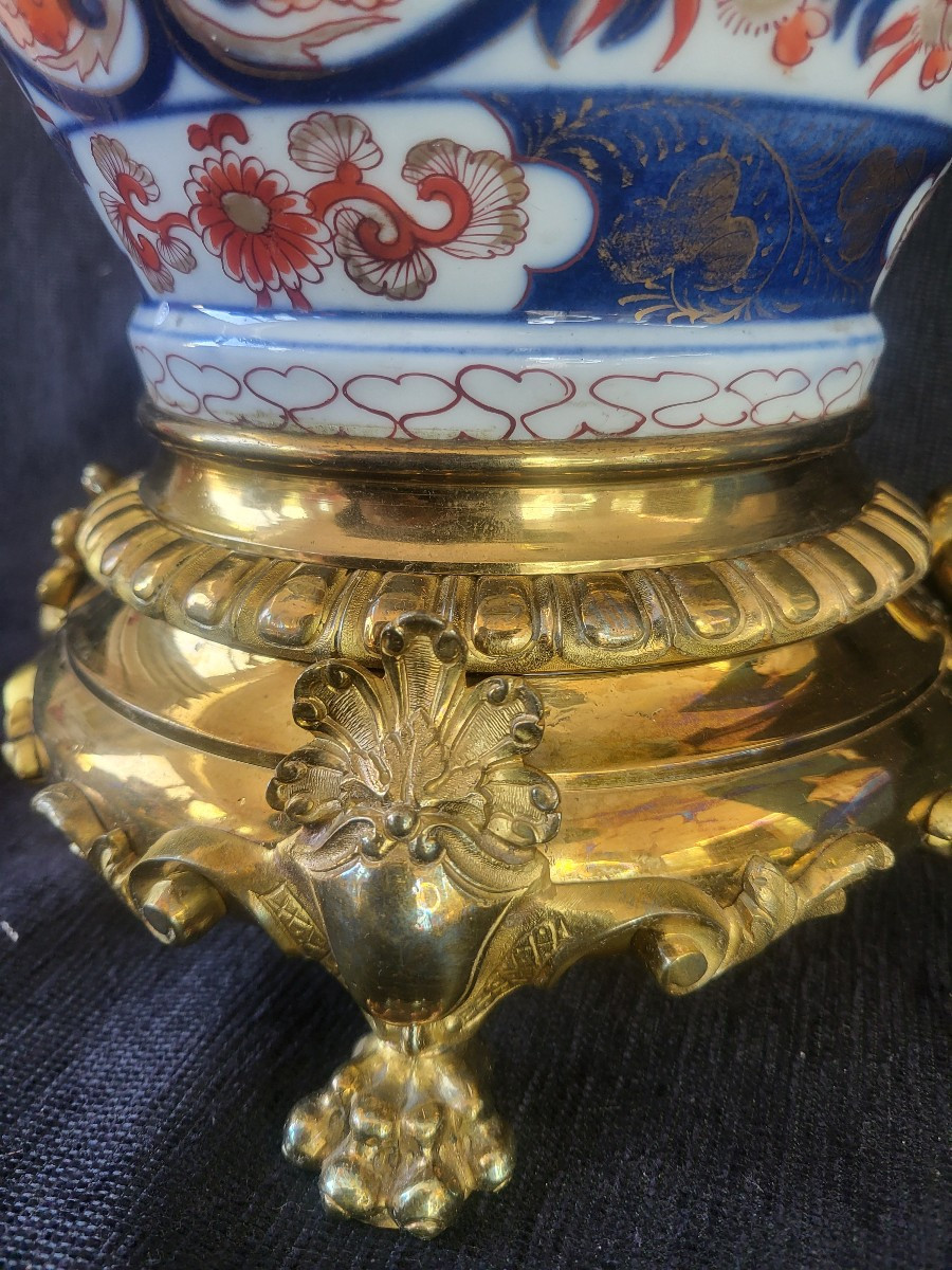 Grande potiche Imari monture bronze XIXe -photo-4