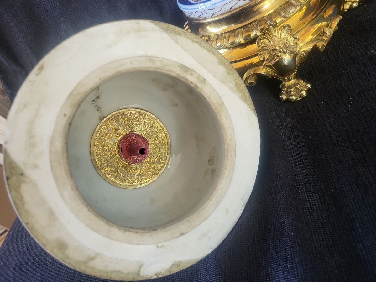 Grande potiche Imari monture bronze XIXe -photo-1