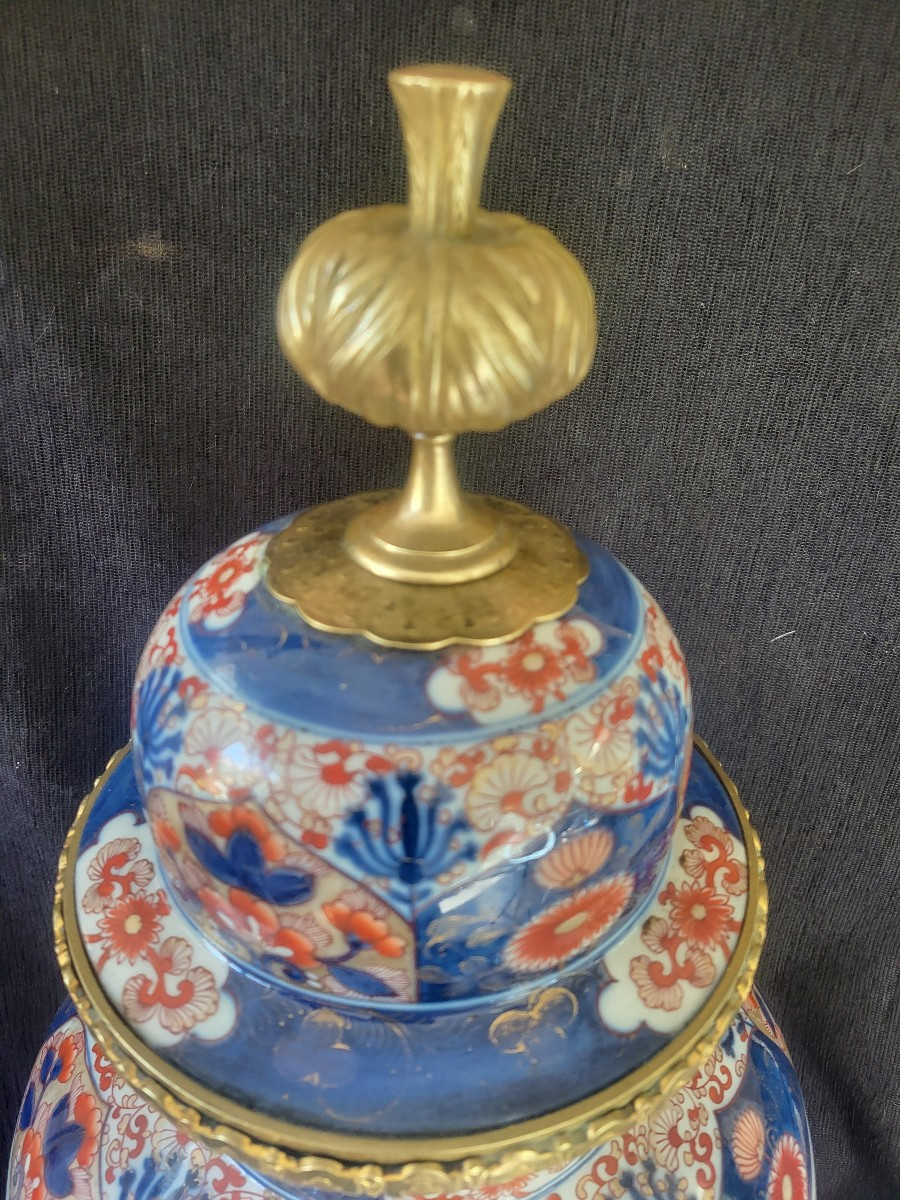 Grande potiche Imari monture bronze XIXe -photo-2