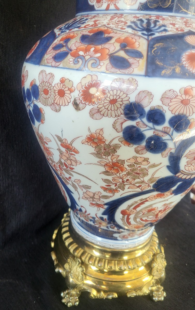 Grande potiche Imari monture bronze XIXe -photo-4