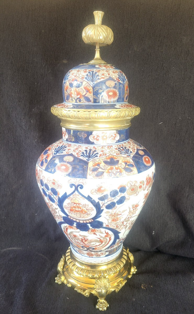 Grande potiche Imari monture bronze XIXe -photo-5