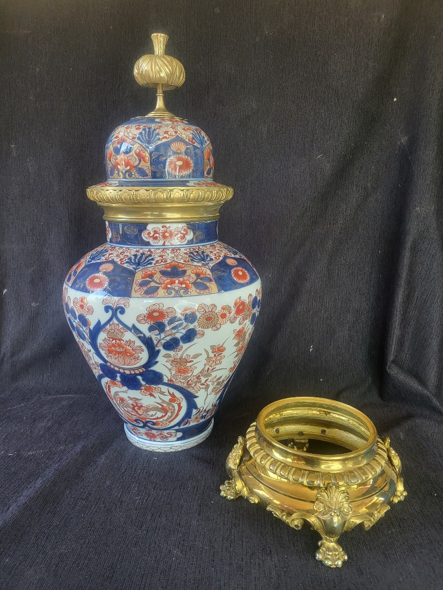 Grande potiche Imari monture bronze XIXe -photo-6