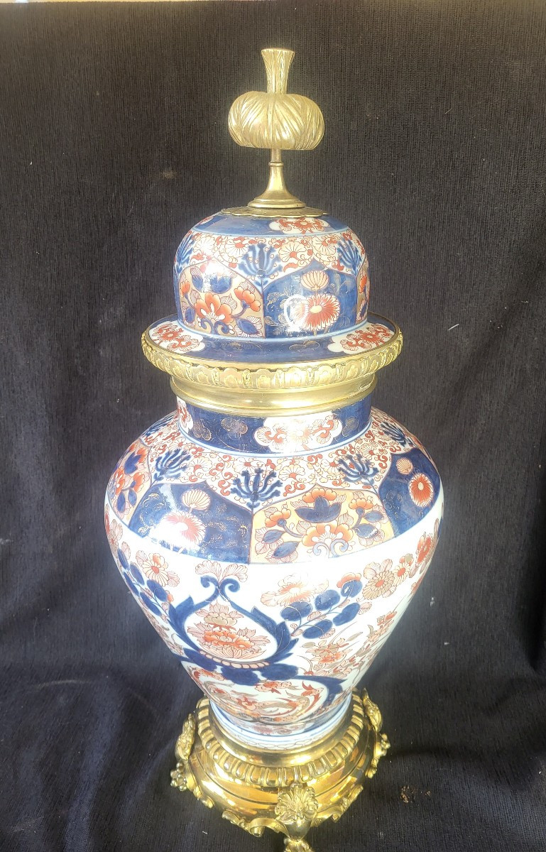 Grande potiche Imari monture bronze XIXe -photo-7