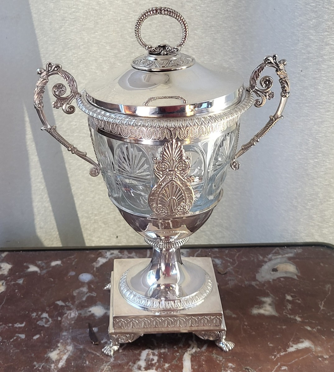 Silver And Crystal Candy Dish P. 1819-photo-2