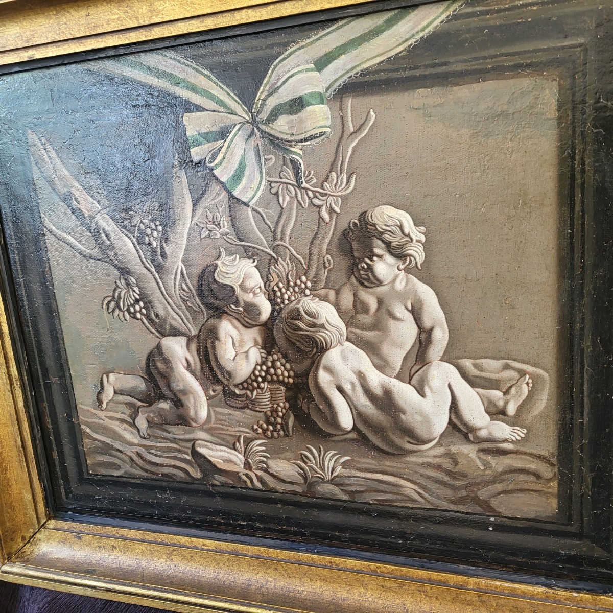  Ec Française XVIII eTrompe l'œil  Huile/t sv P.Sauvage -photo-5