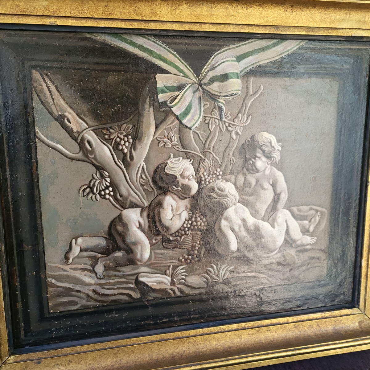  Ec Française XVIII eTrompe l'œil  Huile/t sv P.Sauvage -photo-6