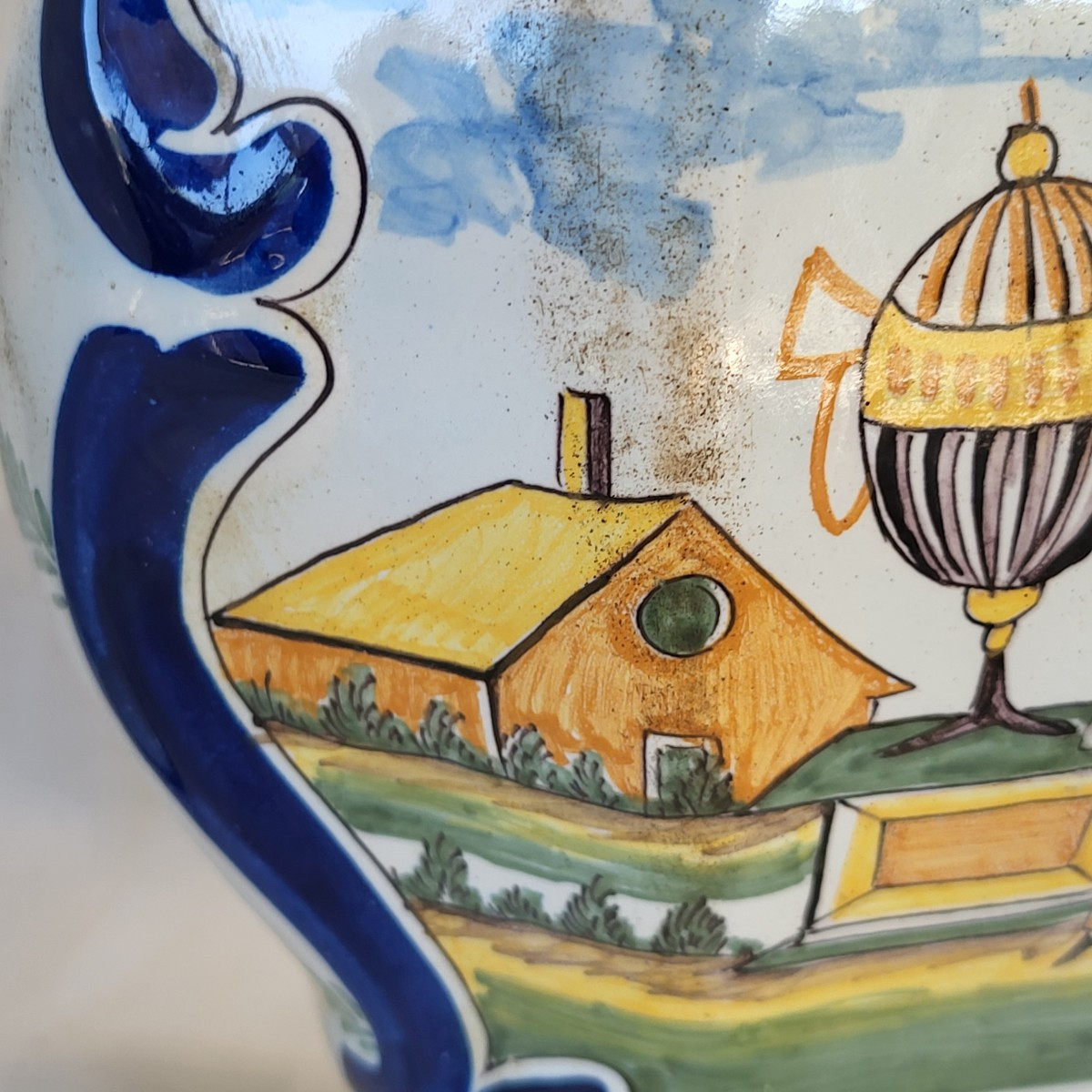 Paire de potiches couvertes  Delft époque XIXe H35.5cm-photo-4