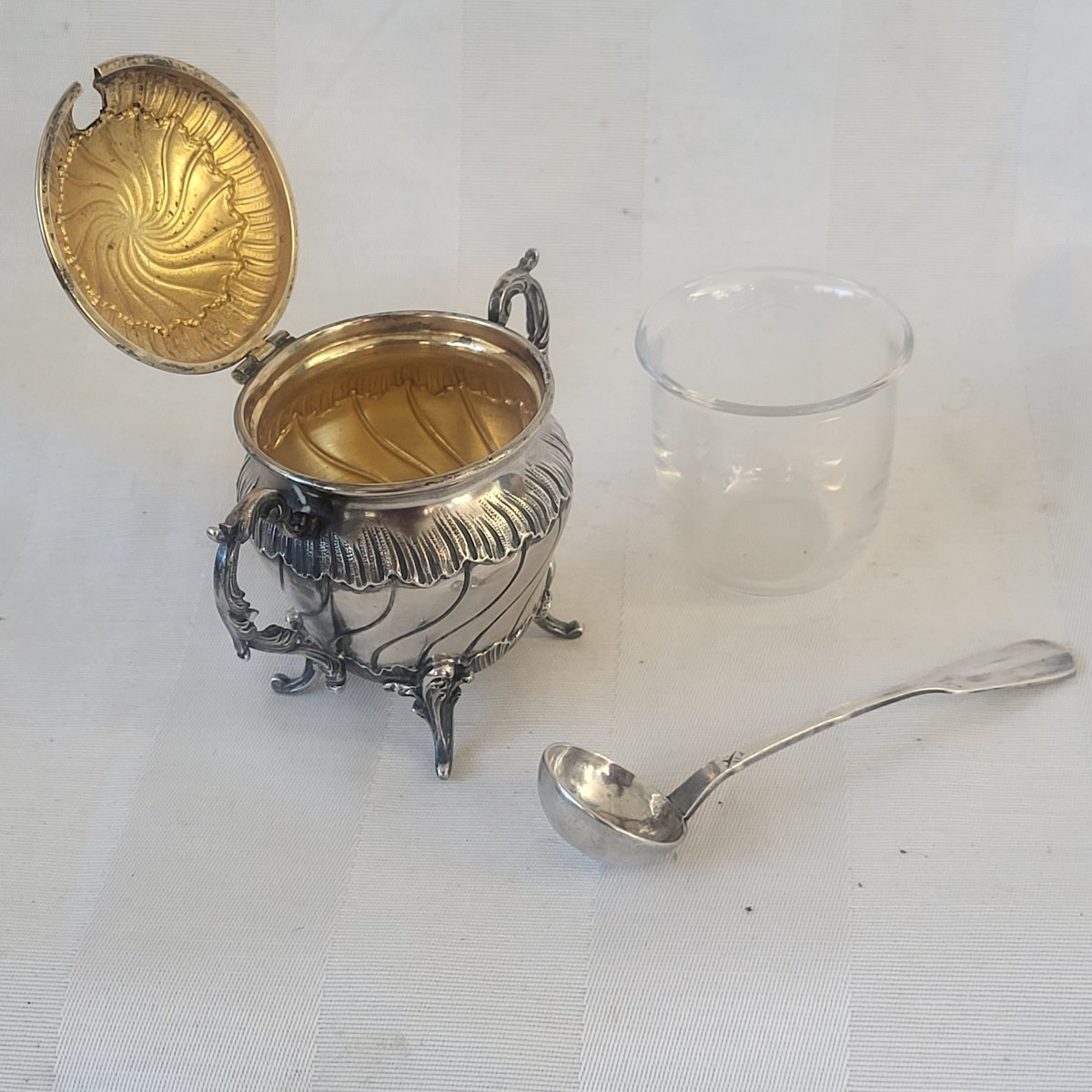 Louis XV Silver Mustard Pot, Minerva, 19th Century -photo-2