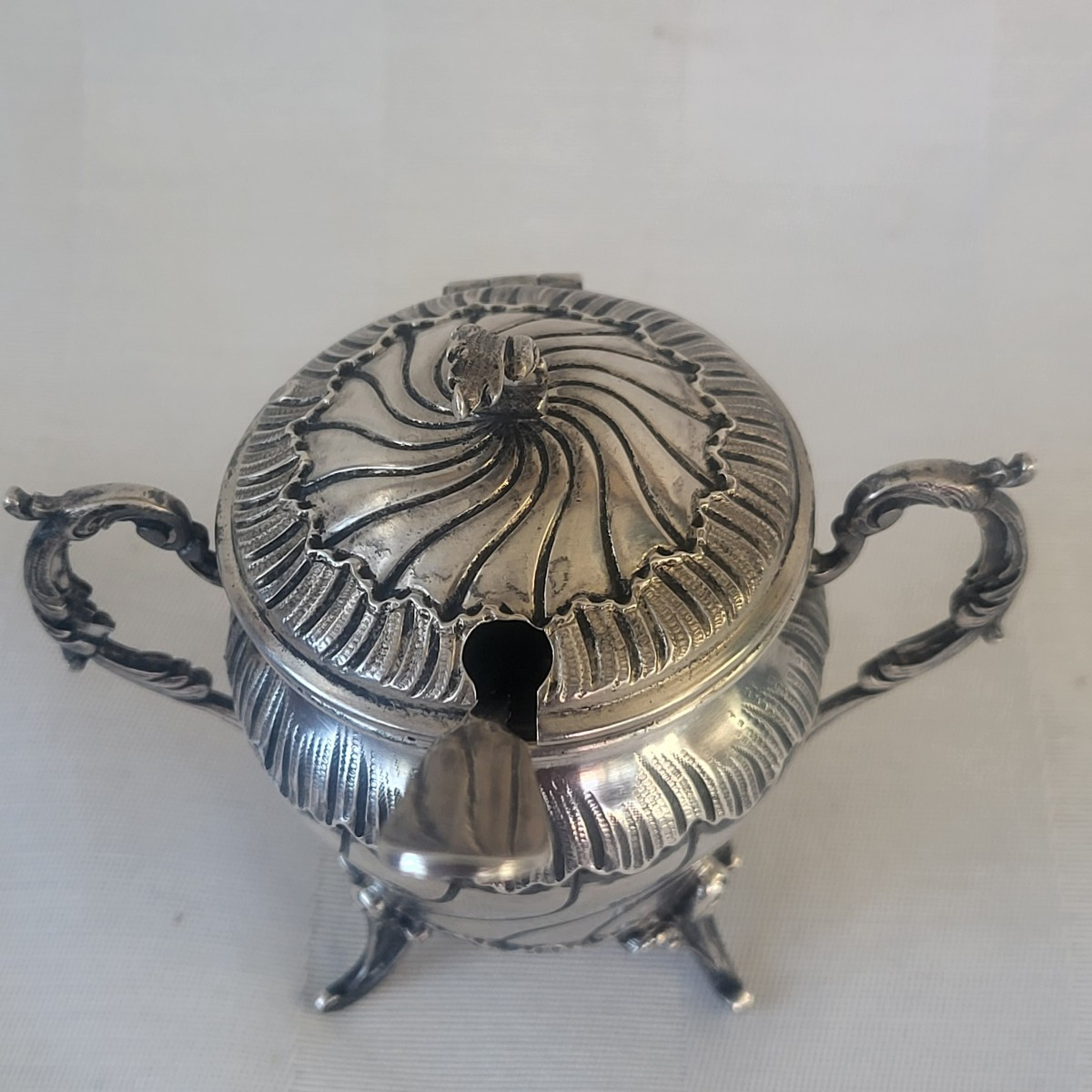 Louis XV Silver Mustard Pot, Minerva, 19th Century -photo-3
