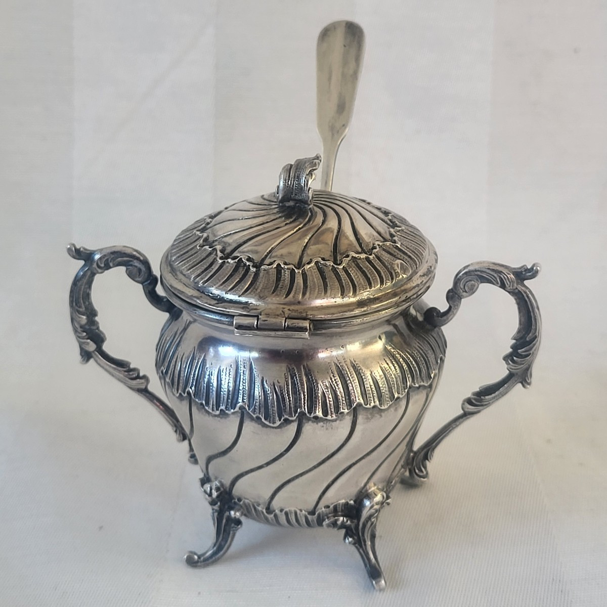 Louis XV Silver Mustard Pot, Minerva, 19th Century -photo-6