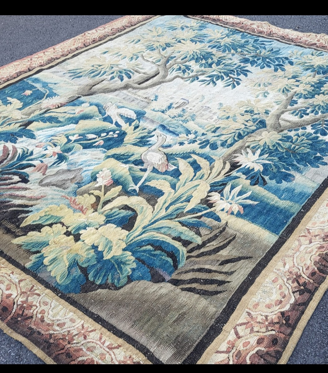 Aubusson Verdure Tapestry, Louis XV Period, 18th Century -photo-6