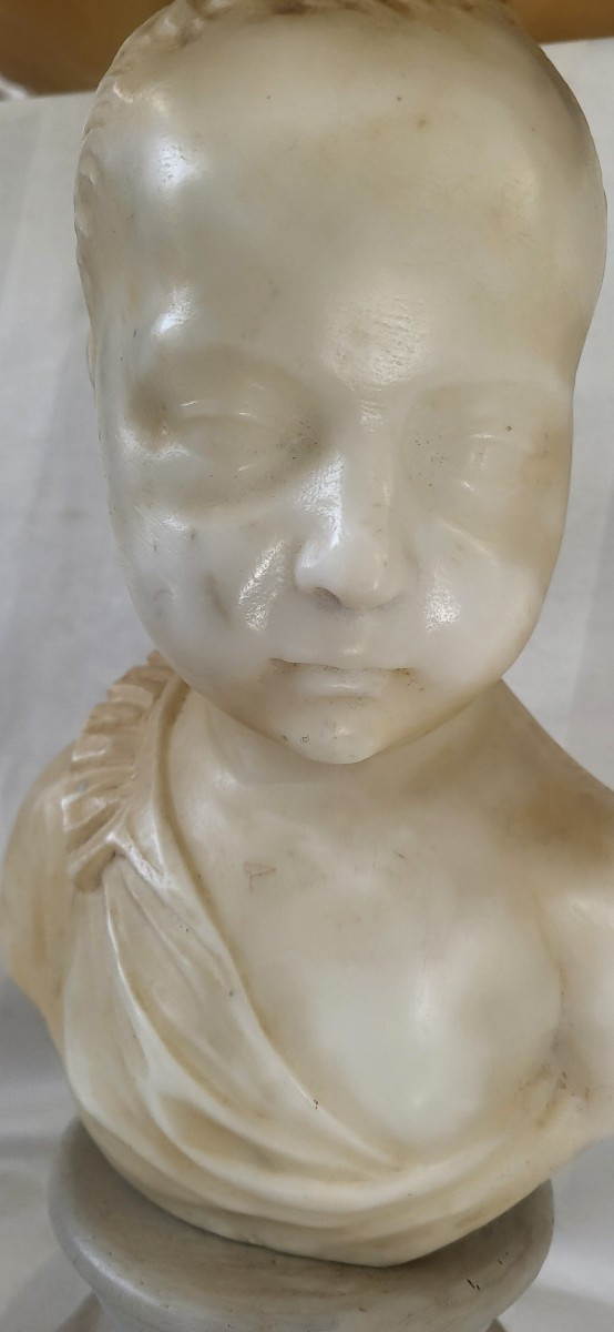 Buste en marbre Henri IV enfant sv G.Pilon XIXe -photo-4