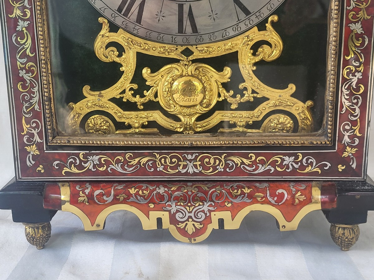 Pendule  religieuse  Boulle époque Louis XIV  XVII e siècle -photo-4